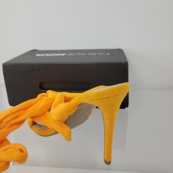 Fashion  Nova Poolside Wrap Towelling Heels - Picture 4 of 6